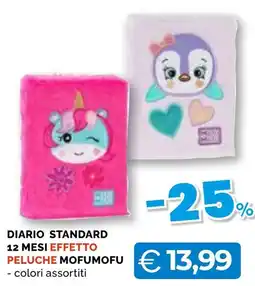 Mercatò Big DIARIO STANDARD PELUCHE MOFUMOFU offerta