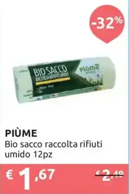 Ipersoap PIÙME Bio sacco raccolta rifiuti umido offerta