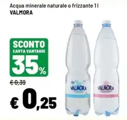 Iper La Grande Acqua minerale naturale o frizzante VALMORA offerta