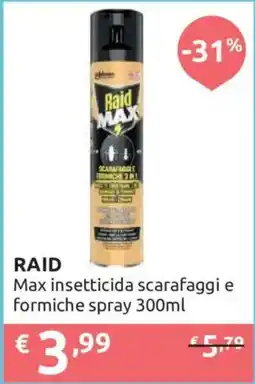 Ipersoap RAID Max insetticida scarafaggi e formiche spray offerta