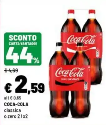 Iper La Grande Coca-Cola classica o zero offerta