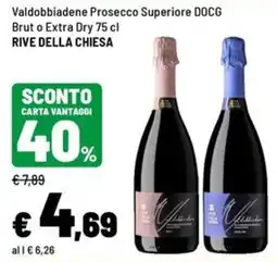 Iper La Grande Valdobbiadene Prosecco Superiore DOCG RIVE DELLA CHIESA offerta