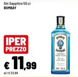 Iper La Grande Gin Sapphire BOMBAY offerta