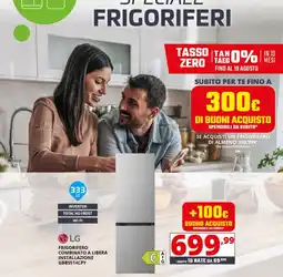 Comet LG FRIGORIFERO COMBINATO A LIBERA INSTALLAZIONE GBBS514CPY offerta