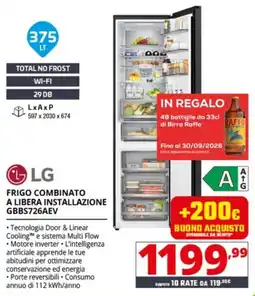 Comet LG FRIGO COMBINATO A LIBERA INSTALLAZIONE offerta