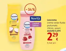 dm drogerie markt Leocrema crema corpo fluida profumata offerta