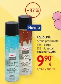 dm drogerie markt AQUOLINA acqua profumata per il corpo offerta