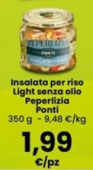 Insalata per riso Light senza olio Peperuzia Ponti