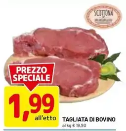 DPiù Scottona tagliata di bovino offerta