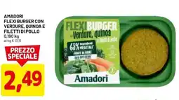 DPiù Amadori flexi burger con verdure, quinoa e filetti di pollo offerta