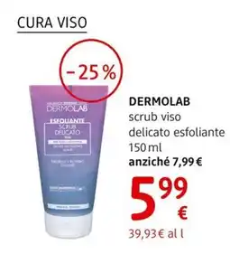 dm drogerie markt DERMOLAB scrub viso delicato esfoliante offerta