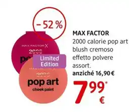 dm drogerie markt MAX FACTOR 2000 calorie pop art blush cremoso offerta