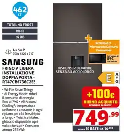 Comet Samsung frigo a libera installazione doppia porta RT47CB6736C2ES offerta