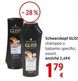dm drogerie markt Schwarzkopf GLISS shampoo o balsamo specifici offerta