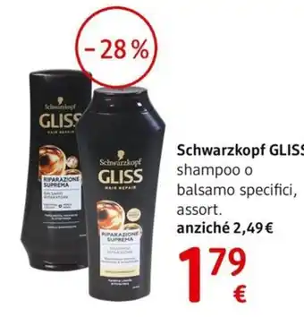 Schwarzkopf GLISS shampoo o balsamo specifici