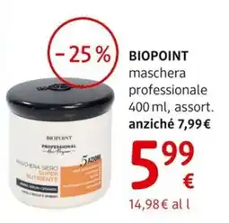 dm drogerie markt BIOPPOINT maschera professionale offerta