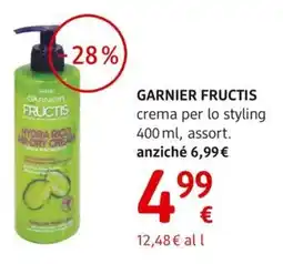 dm drogerie markt Garnier fructis crema per lo styling offerta