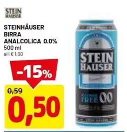 DPiù STEINHÄUSER BIRRA ANALCOLICA 0.0% offerta