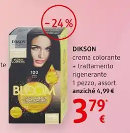 dm drogerie markt DIKSON crema colorante + trattamento rigenerante offerta