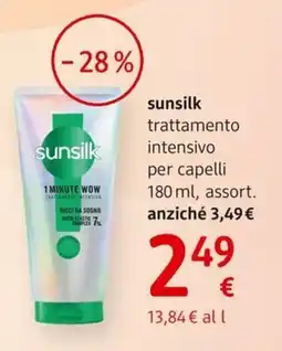 dm drogerie markt sunsilk trattamento intensivo per capelli offerta