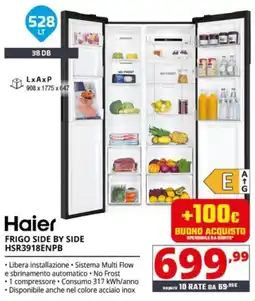 Comet Haier FRIGO SIDE BY SIDE HSR3918ENPB offerta