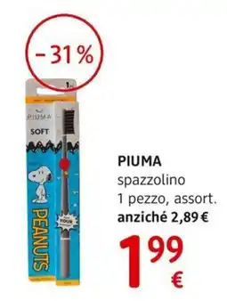 dm drogerie markt PIUMA spazzolino offerta