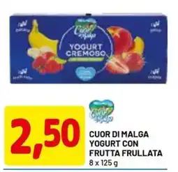 DPiù Cuor di Malga Yogurt con Frutta Frullata offerta