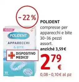 dm drogerie markt POLIDENT compresse per apparecchi e bite offerta