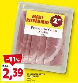 DPiù Prosciutto Cotto Scelto offerta