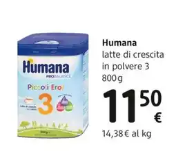 dm drogerie markt Humana latte di crescita in polvere 3 offerta