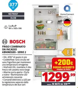 Comet BOSCH FRIGO COMBINATO DA INCASSO KBN965SE0 - SERIE 2 offerta