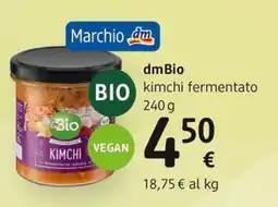 dm drogerie markt dmBio kimchi fermentato offerta