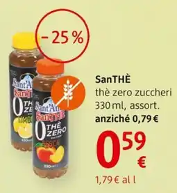 dm drogerie markt SanTHÈ thè zero zuccheri offerta