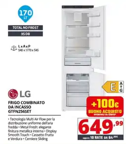 Comet LG FRIGO COMBINATO DA INCASSO GTFN256SET offerta
