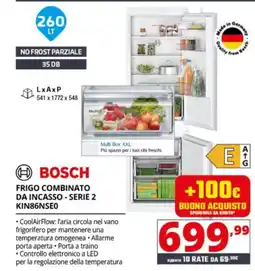 Comet BOSCH FRIGO COMBINATO DA INCASSO - SERIE 2 KIN86NSE0 offerta