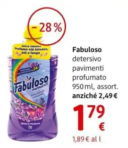 dm drogerie markt Fabuloso detergente pavimenti profumato offerta