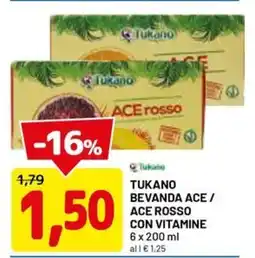 DPiù TUKANO BEVANDA ACE / ACE ROSSO CON VITAMINE offerta