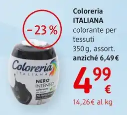 dm drogerie markt Coloreria ITALIANA colorante per tessuti offerta