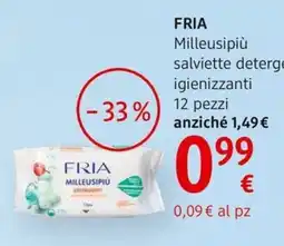 dm drogerie markt FRIA Milleusipiù salviette detergente igienizzanti offerta