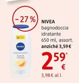 dm drogerie markt NIVEA bagnodoccia idratante offerta
