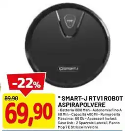 DPiù SMART-J RTV1 ROBOT ASPIRAPOLVERE offerta