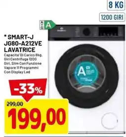 DPiù SMART-J JG80-A212VE LAVATRICE offerta