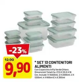 DPiù SET 13 CONTENITORI ALIMENTI offerta