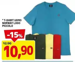 DPiù T-SHIRT UOMO NORWAY LOGO PICCOLO offerta