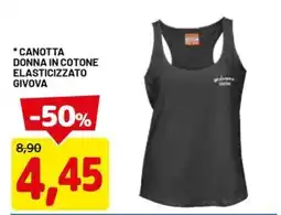 DPiù CANOTTA DONNA IN COTONE ELASTICIZZATO GIVOVA offerta