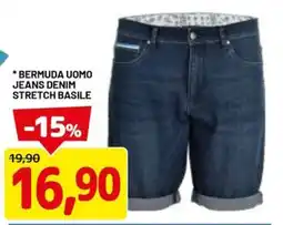 DPiù BERMUDA UOMO JEANS DENIM STRETCH BASILE offerta