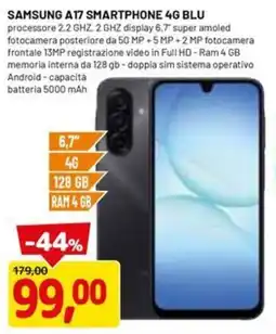 DPiù SAMSUNG A17 SMARTPHONE 4G BLU offerta