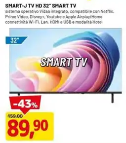 DPiù SMART-J TV HD 32" SMART TV offerta