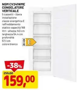 DPiù NGM CV241WME CONGELATORE VERTICALE offerta
