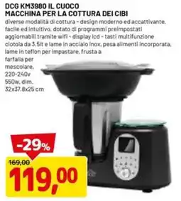 DPiù DCG KM3980 IL CUOCO MACCHINA PER LA COTTURA DEI CIBI offerta